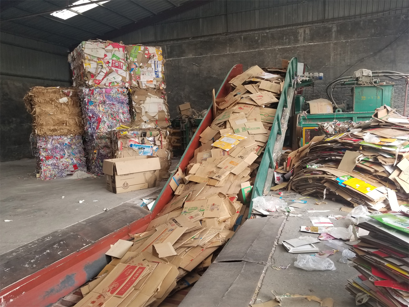 Enhon Machinery's waste paper baler site in Jiangxi, China